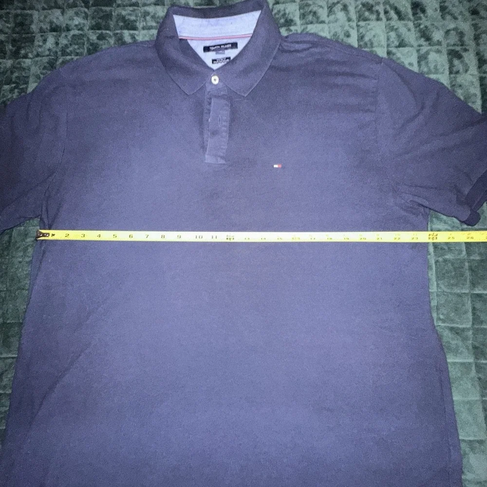 Tommy Hilfiger Mens Polo Shirt Double Extra Large (2XL) Navy Classic Prep